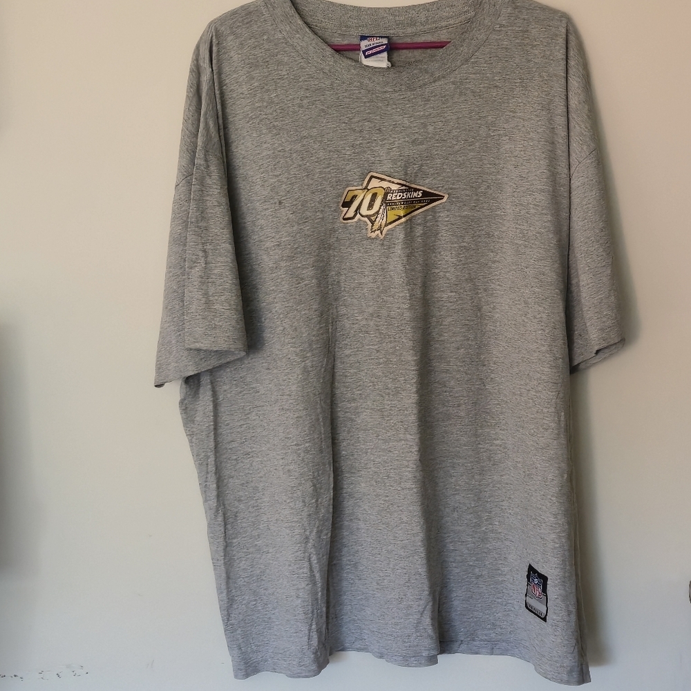 Reebok XL Vintage NFL Washington Redskins 70th Anniversary T-Shirt Gray Sporty - Picture 7 of 12